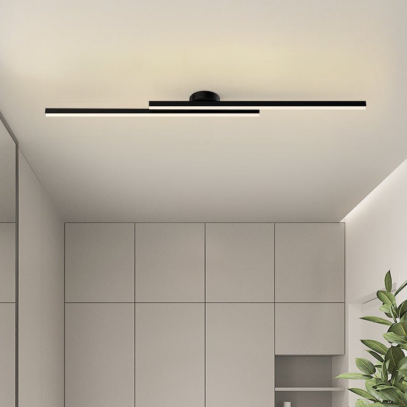Slank Aluminium LED Plafondlicht Semi-Flush Mount voor Moderne Interieurs - Warm Wit 18W 8
