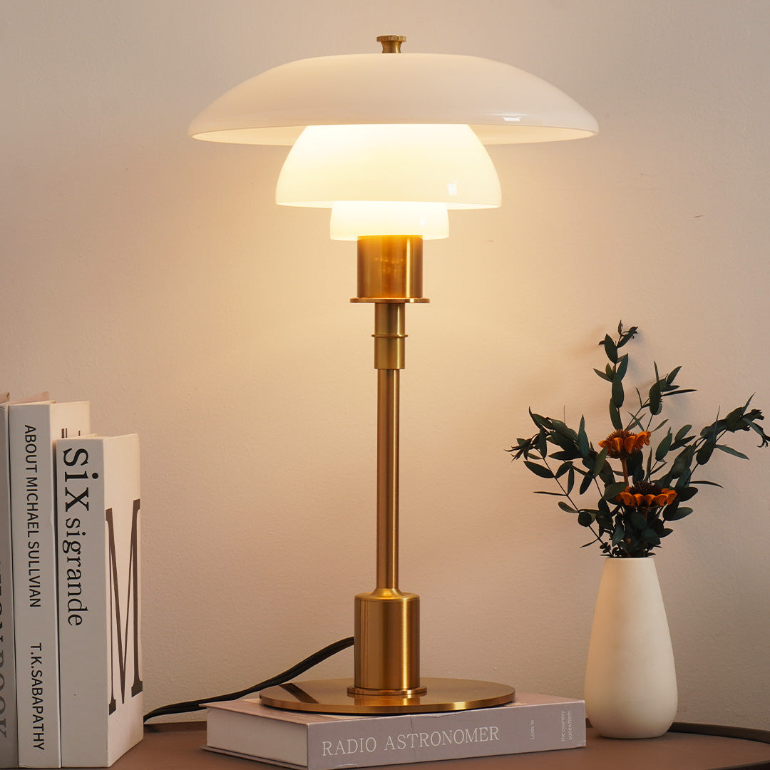 Tafellamp Zwart & Goud - Modern Glazen Tafellamp voor Binnenruimtes, Minimalistisch Ontwerp 3