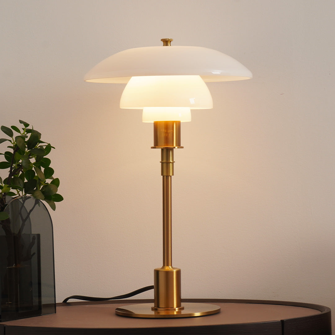 Tafellamp Zwart & Goud - Modern Glazen Tafellamp voor Binnenruimtes, Minimalistisch Ontwerp 4