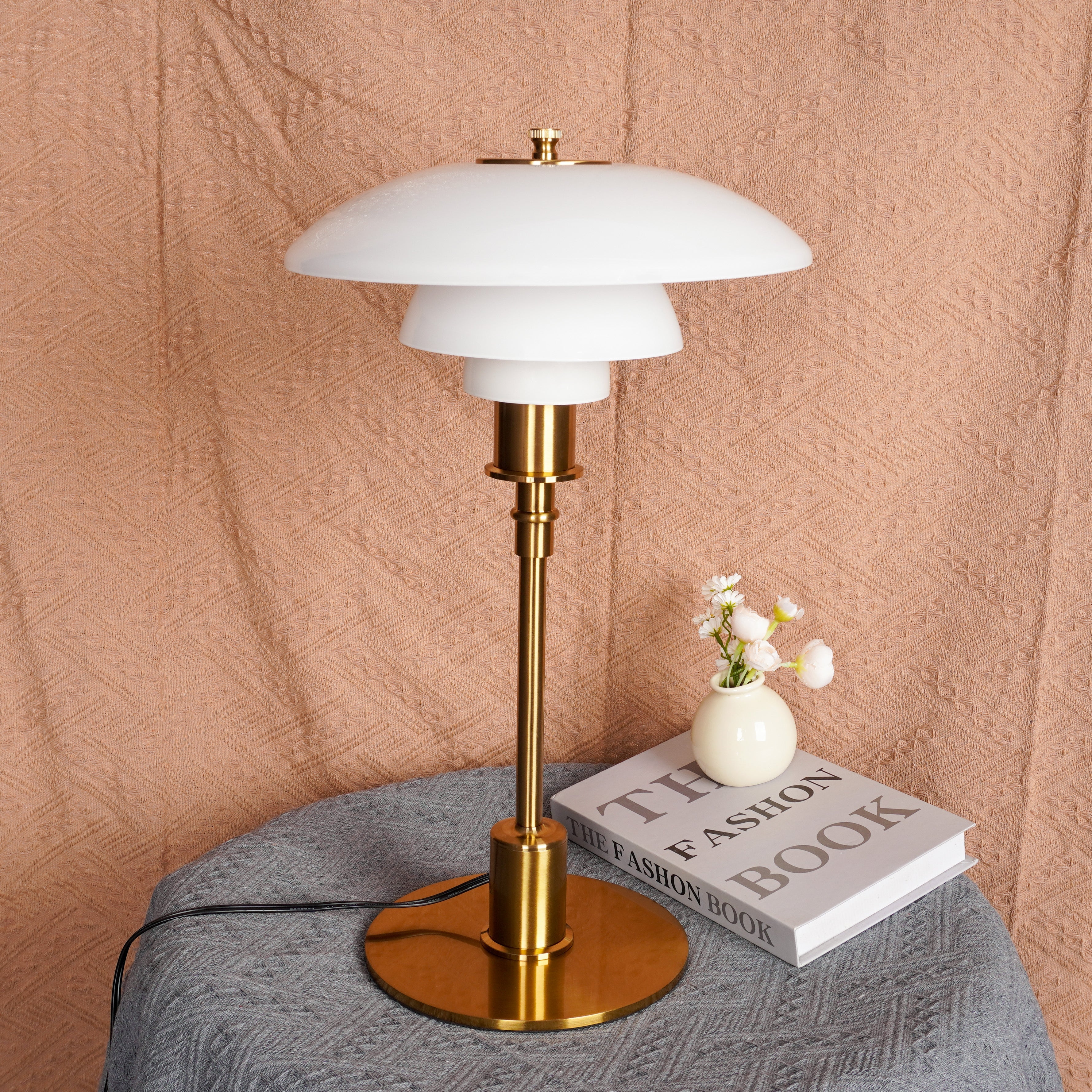 Tafellamp Zwart & Goud - Modern Glazen Tafellamp voor Binnenruimtes, Minimalistisch Ontwerp 5