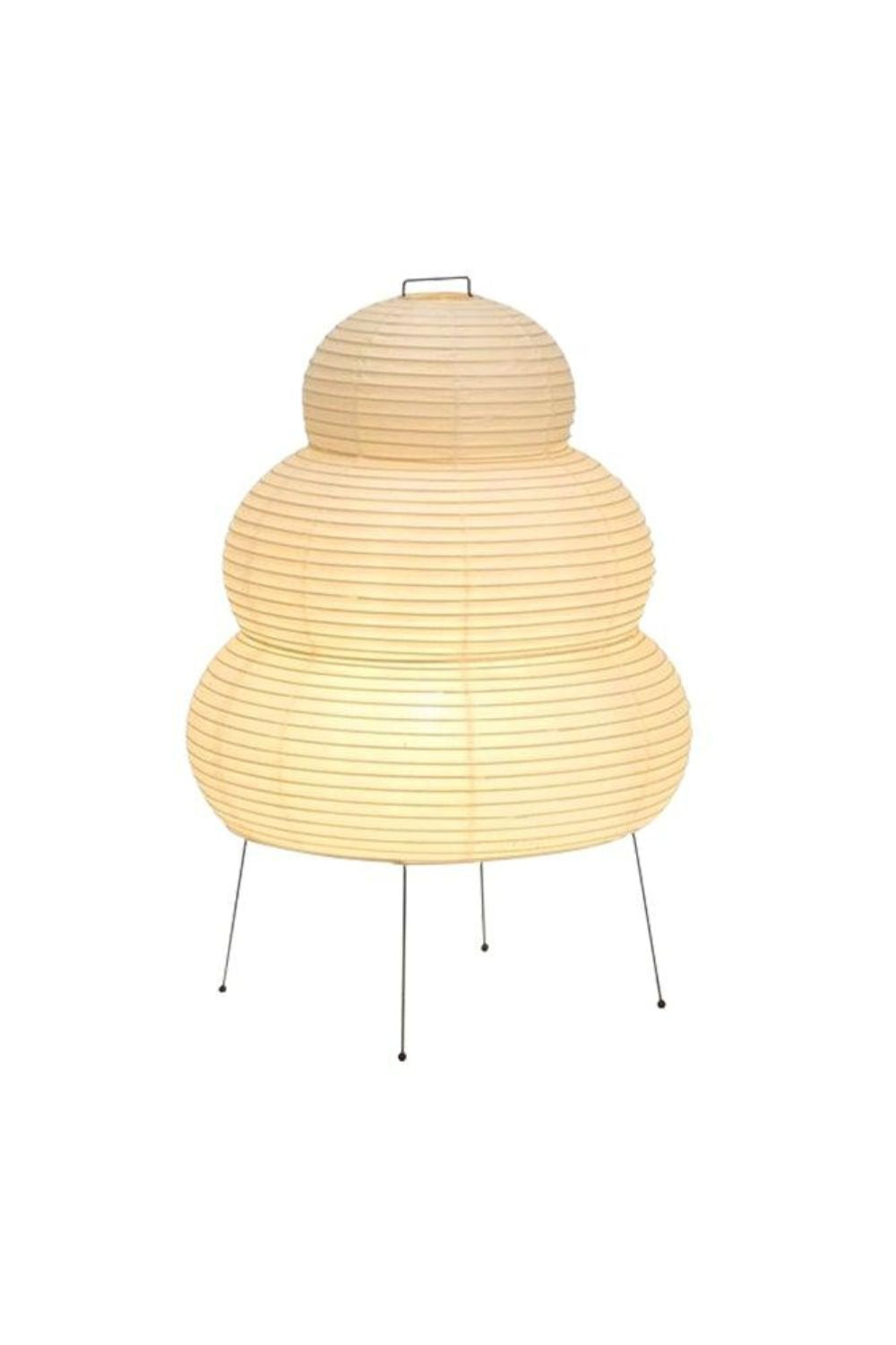 Tafellamp van Washi Papier met Bamboe en Staal – Japanse Esthetiek, 58 cm Hoog 1