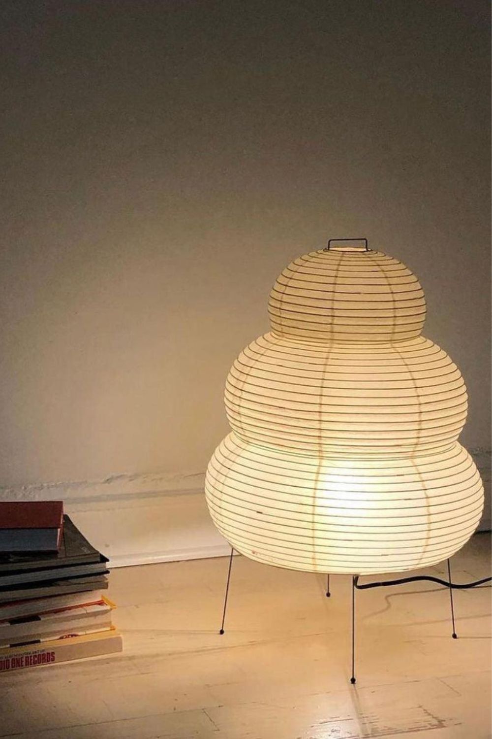 Tafellamp van Washi Papier met Bamboe en Staal – Japanse Esthetiek, 58 cm Hoog 8