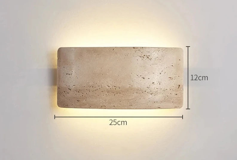Travertijn Steen Wandlamp IP65 – Dimbare Muurlamp voor Binnen en Buiten Verlichting 0