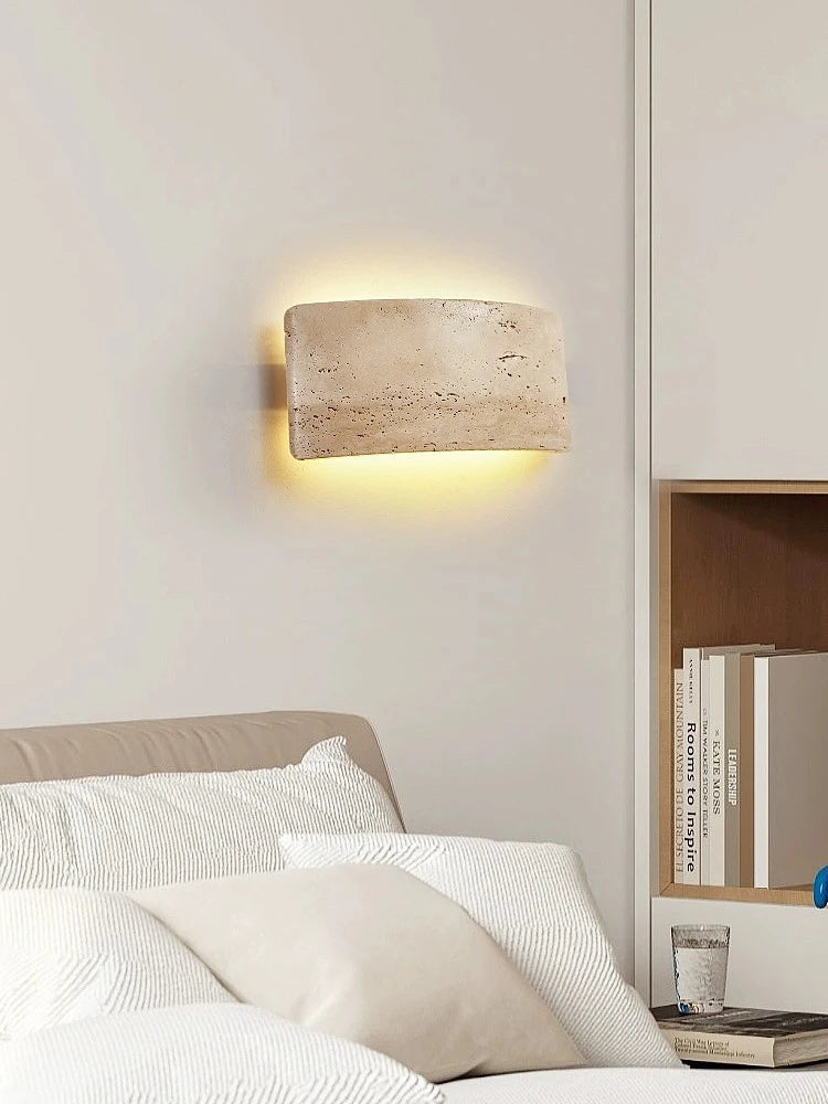 Travertijn Steen Wandlamp IP65 – Dimbare Muurlamp voor Binnen en Buiten Verlichting 6
