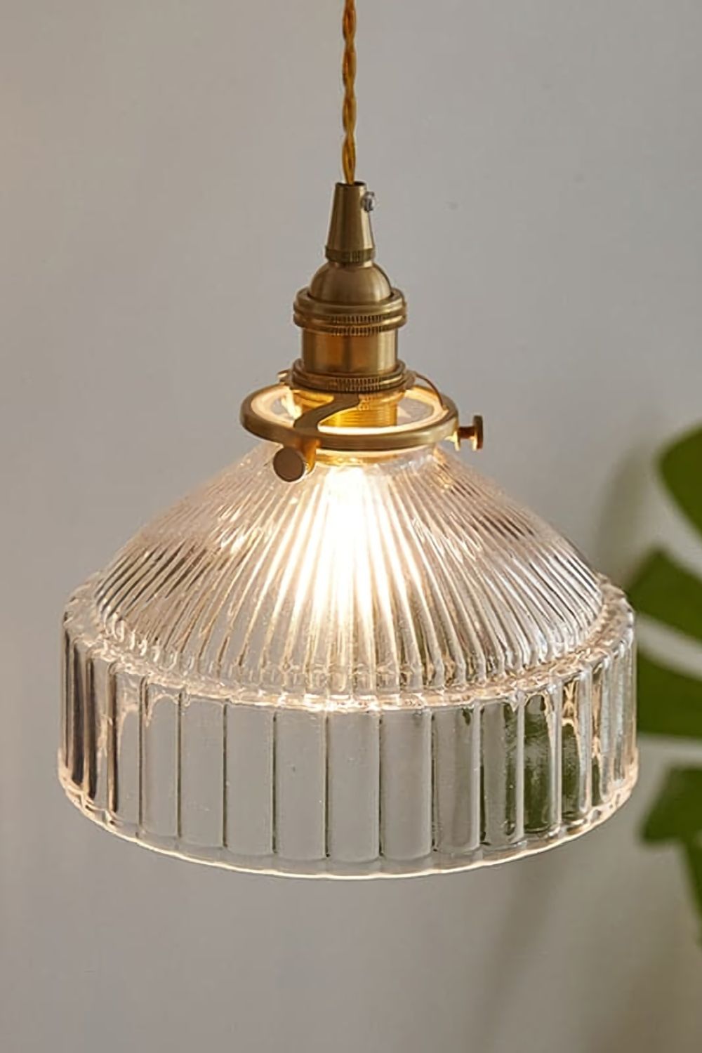 Vintage Hanglamp van Glas en Metaal – Elegante Woonkamer en Slaapkamer Lamp 4