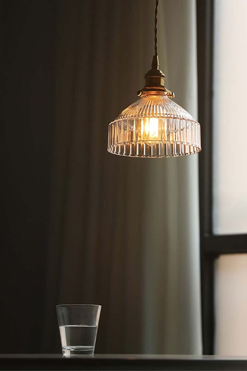 Vintage Hanglamp van Glas en Metaal – Elegante Woonkamer en Slaapkamer Lamp 5