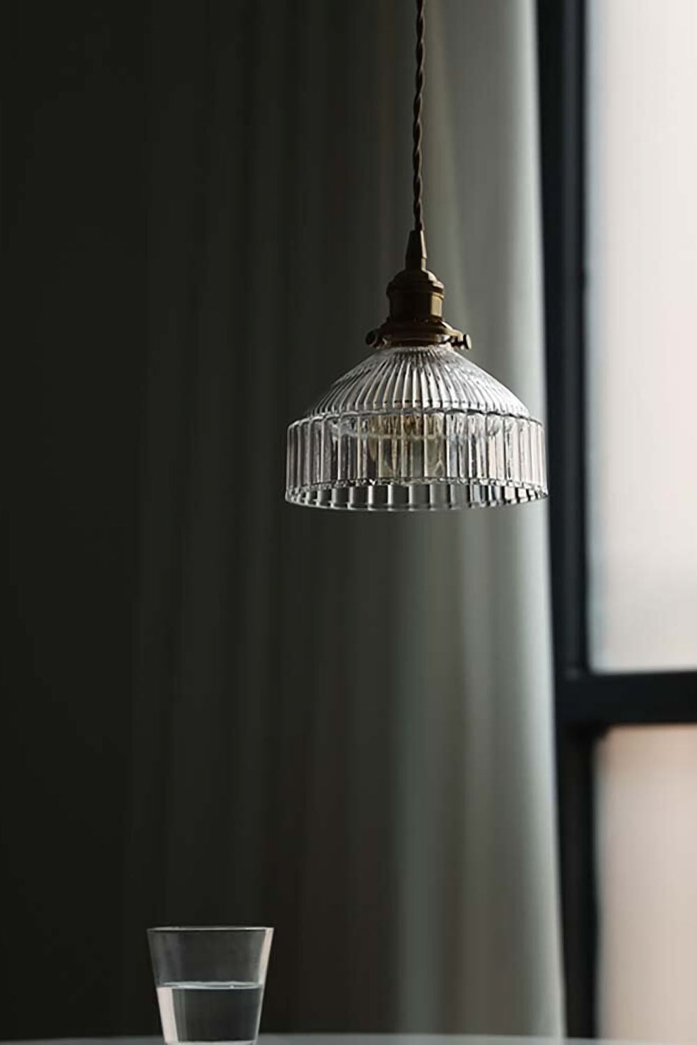 Vintage Hanglamp van Glas en Metaal – Elegante Woonkamer en Slaapkamer Lamp 6