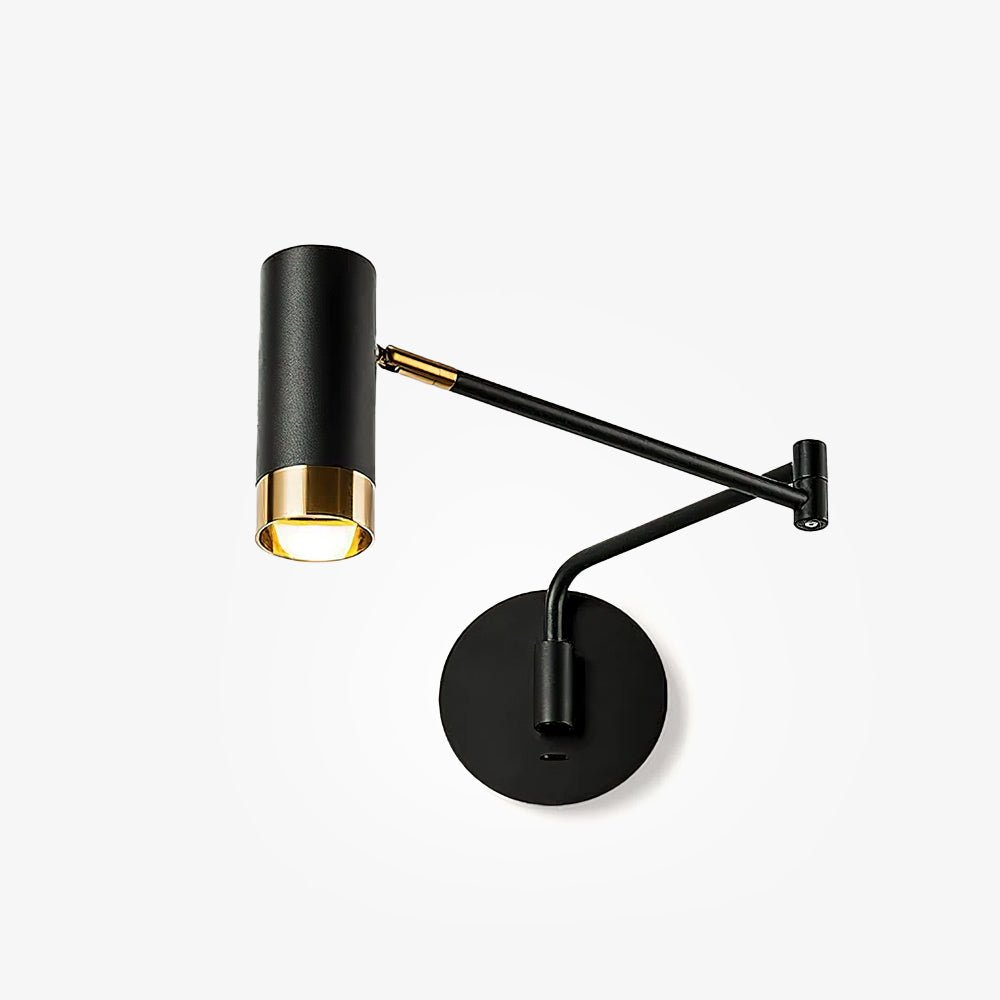 Vintage Wandlamp Zwart met Verstelbare Arm en E27 Fitting – Metaal en LED Voor Binnen 1