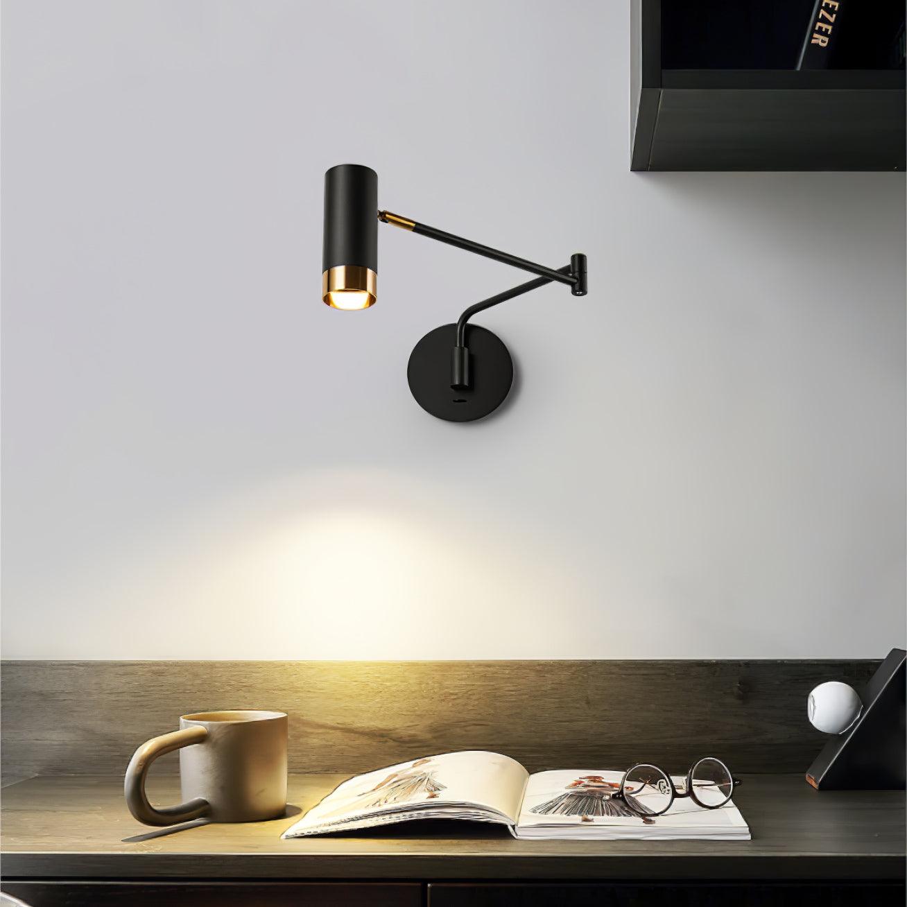 Vintage Wandlamp Zwart met Verstelbare Arm en E27 Fitting – Metaal en LED Voor Binnen 2
