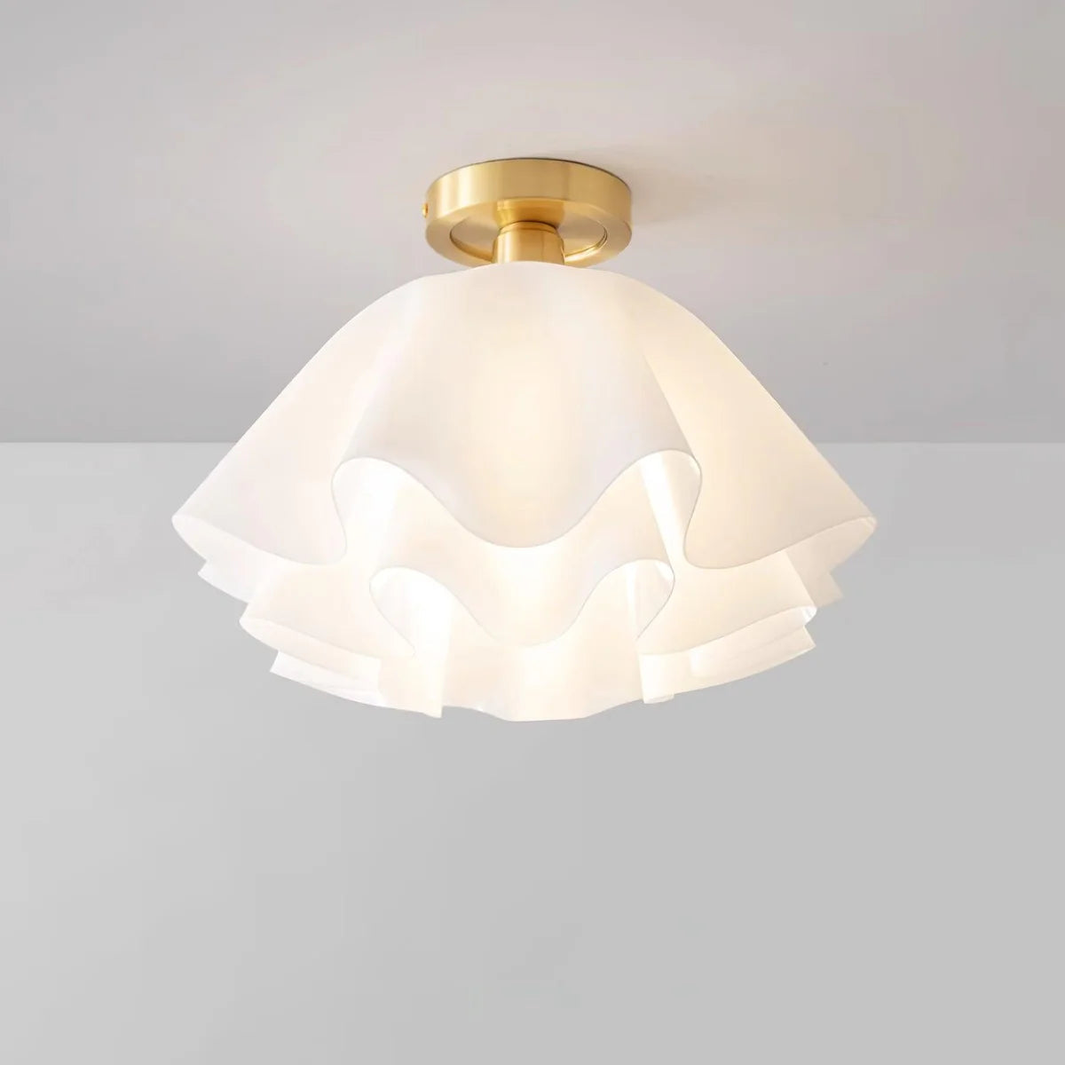 Vintage Witte Plafondlamp Bloem Design – Elegante Plafonniere voor Slaapkamer en Woonkamer 2