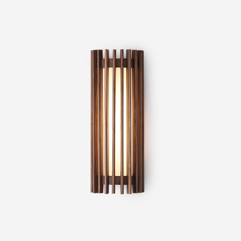 Walnoot Wandlamp met Geïntegreerde LED en Warm Witte Verlichting voor Binnen - Elegante Muurlamp 1