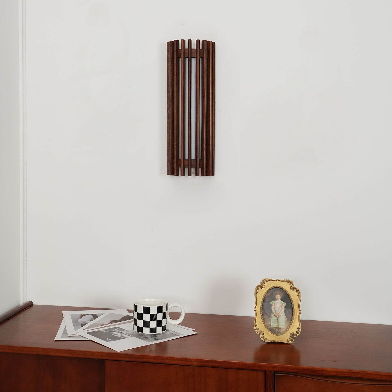 Walnoot Wandlamp met Geïntegreerde LED en Warm Witte Verlichting voor Binnen - Elegante Muurlamp 7