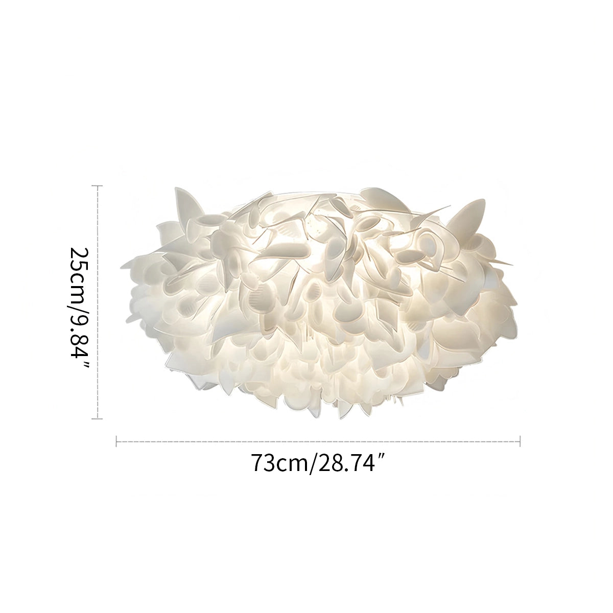 Witte Bloemvormige Plafondlamp – LED Plafonniere voor Slaapkamer en Gang, 30 cm Diameter 4