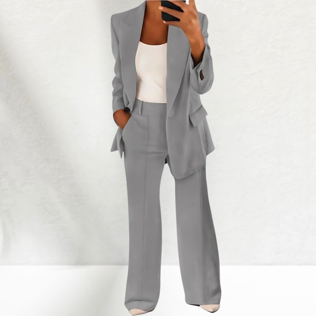 Dames Casual Chic Tweedelig Pak Auralie