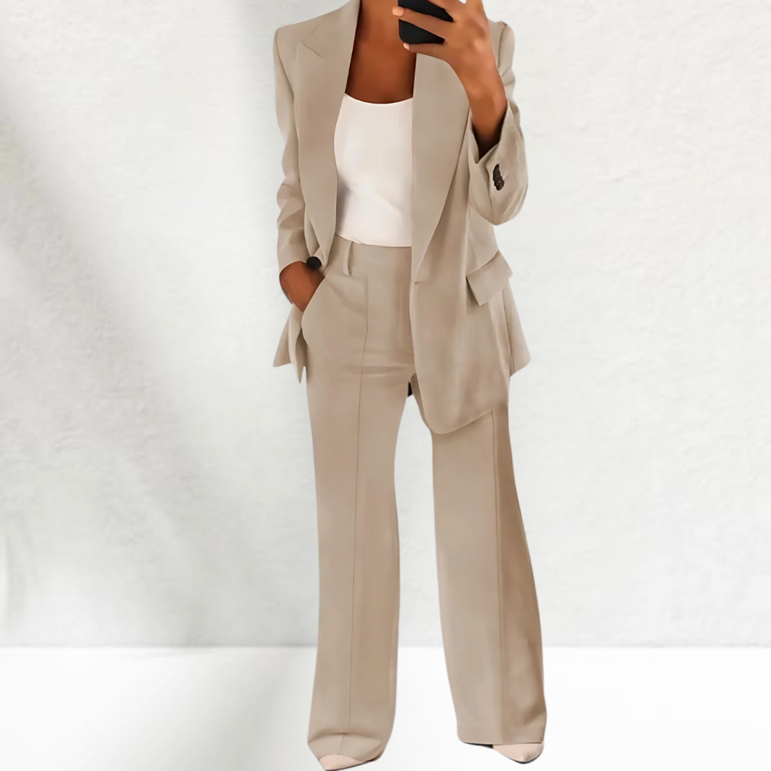 Dames Casual Chic Tweedelig Pak Auralie