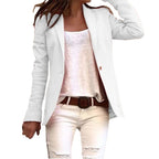 Zwarte Blazer Dames met Lange Mouwen en Elegante Knopen 0