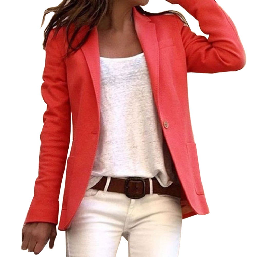 Zwarte Blazer Dames met Lange Mouwen en Elegante Knopen 5