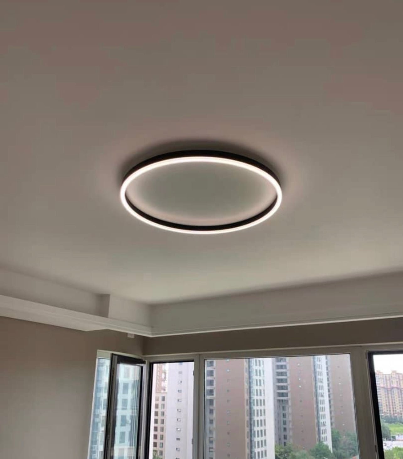 Zwarte LED Plafondlamp Dimbaar – Moderne Ronde Plafondlamp voor Slaapkamer en Woonkamer 3
